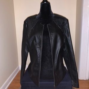 Black leather jacket
